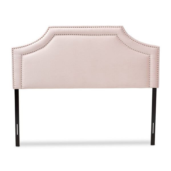 Avignon Light Pink Velvet Upholstered Full Size Headboard
